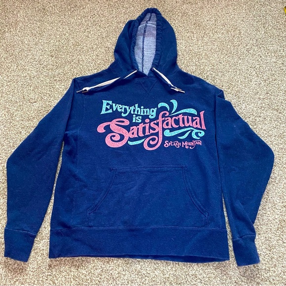 Disneyland Splash Mountain Everything is Satisfactual Anniversary Hoodie Small